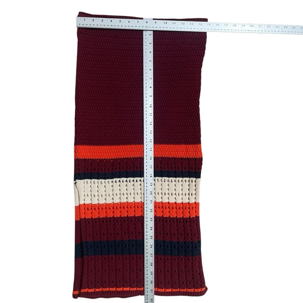 Free People Burgundy Striped Knit Maxi Skirt - Picture 5 of 10